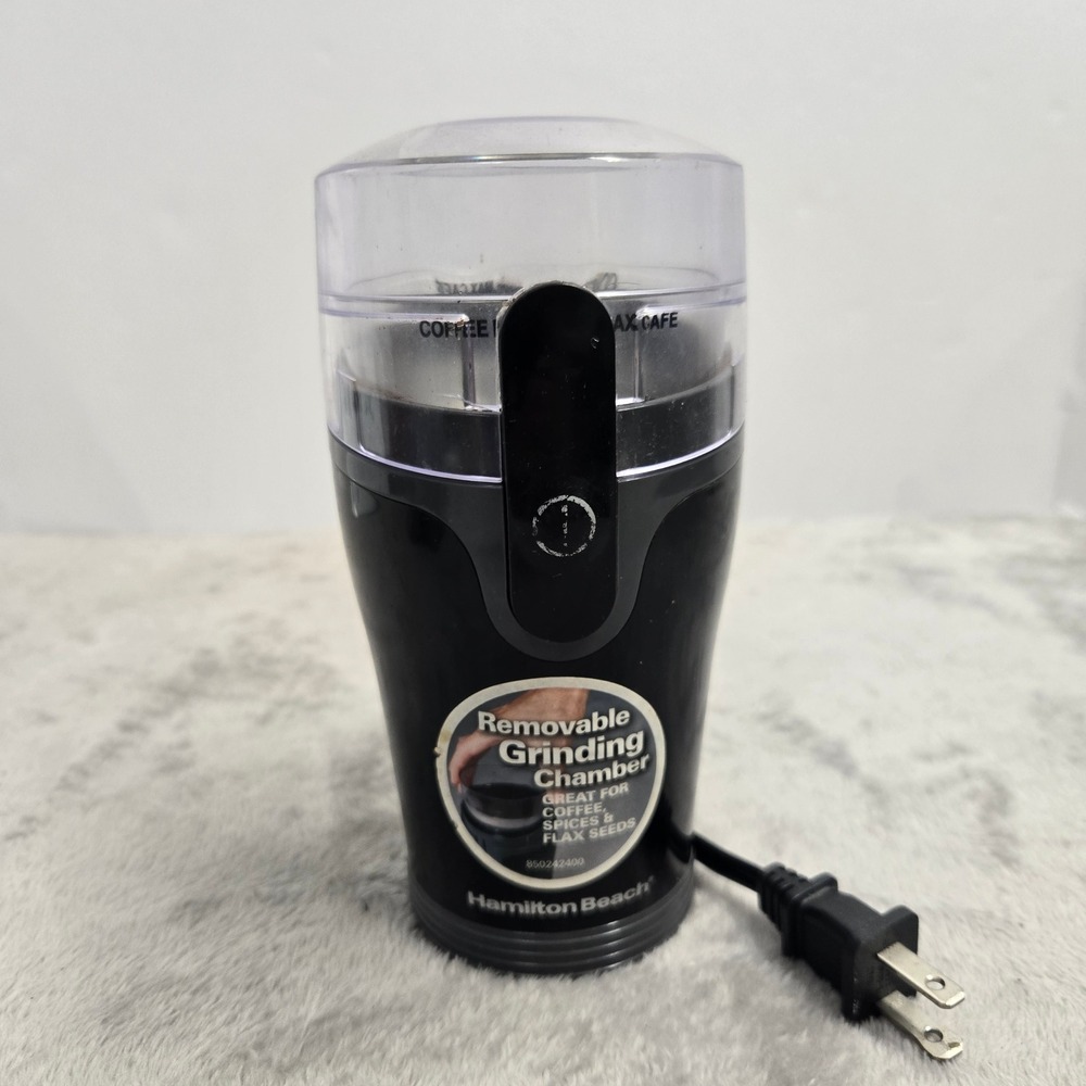 Hamilton Beach Electric Coffee Grinder Black Removable Chamber 80365 850242400
